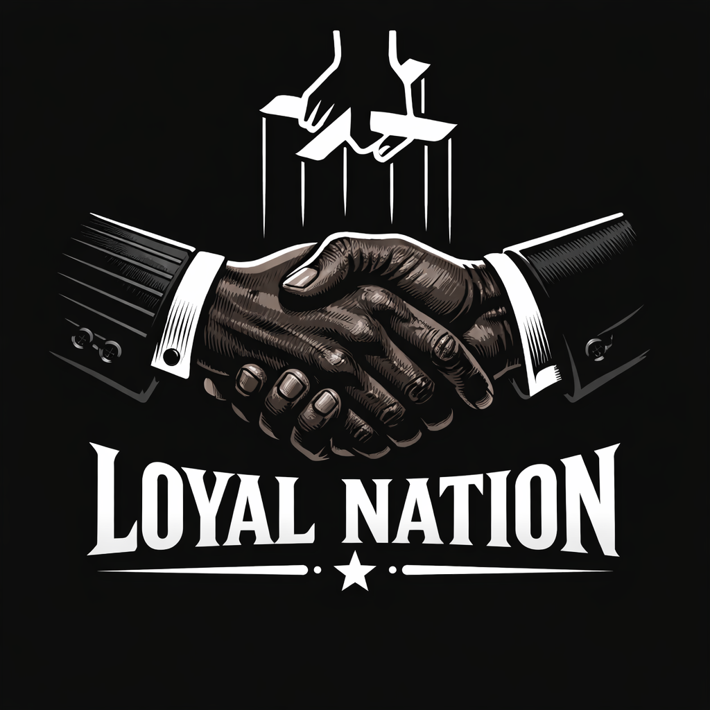 Loyal Nation handshake graphic